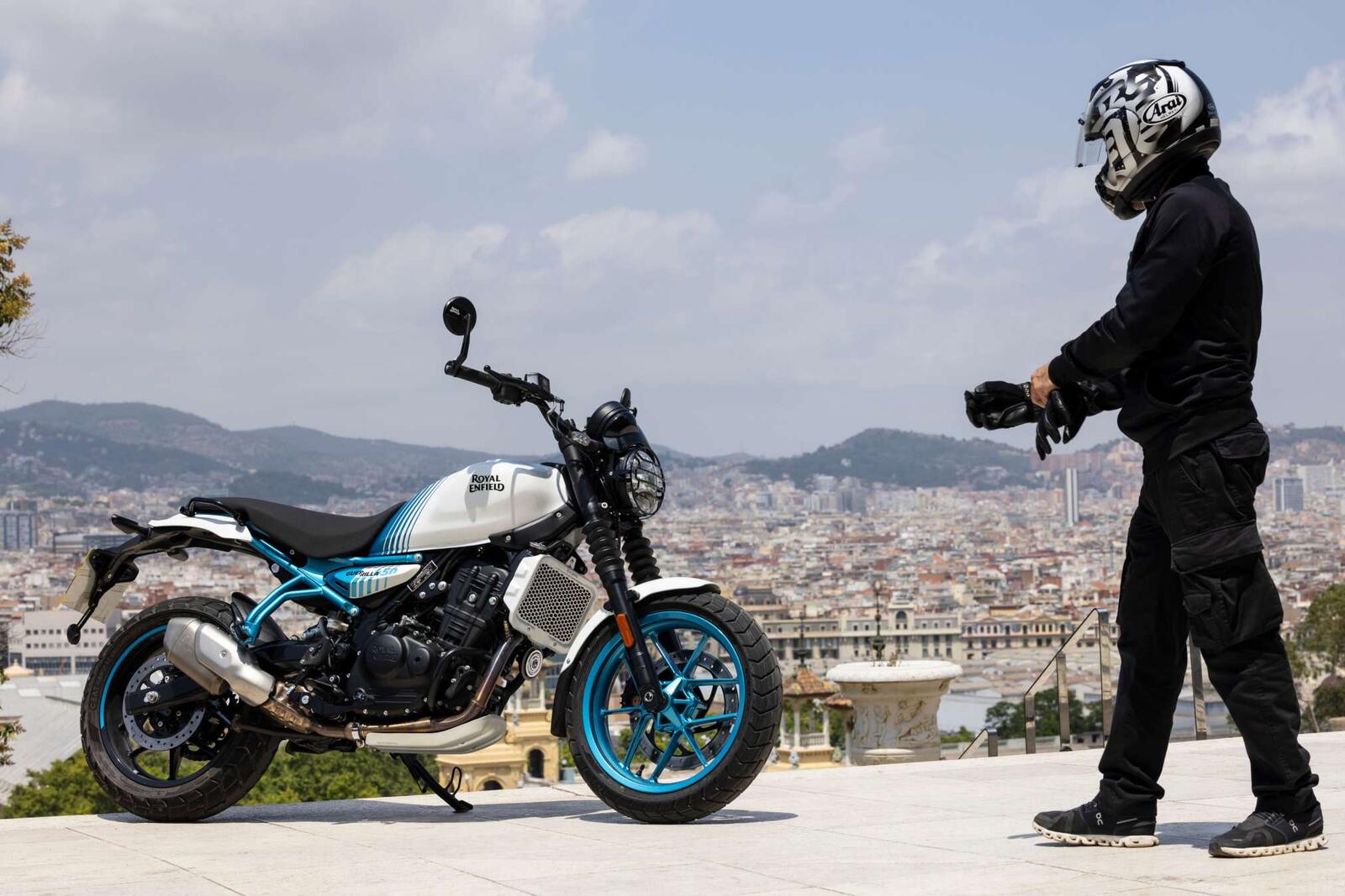Royal Enfield Guerrilla 450 with genuine accessories