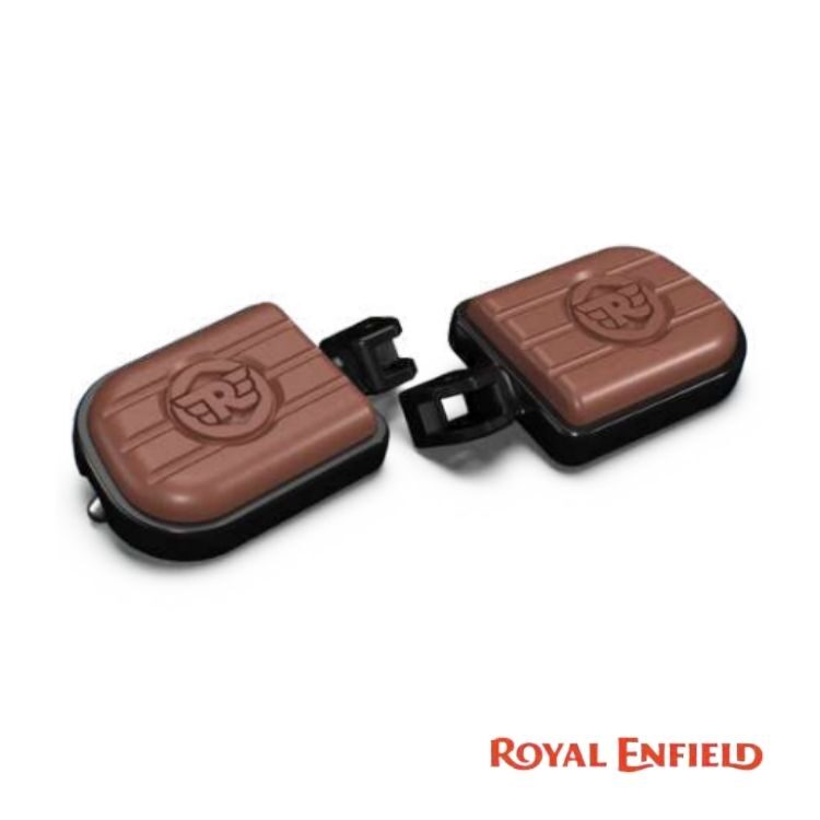 Deluxe Footpegs, Brown and Silver