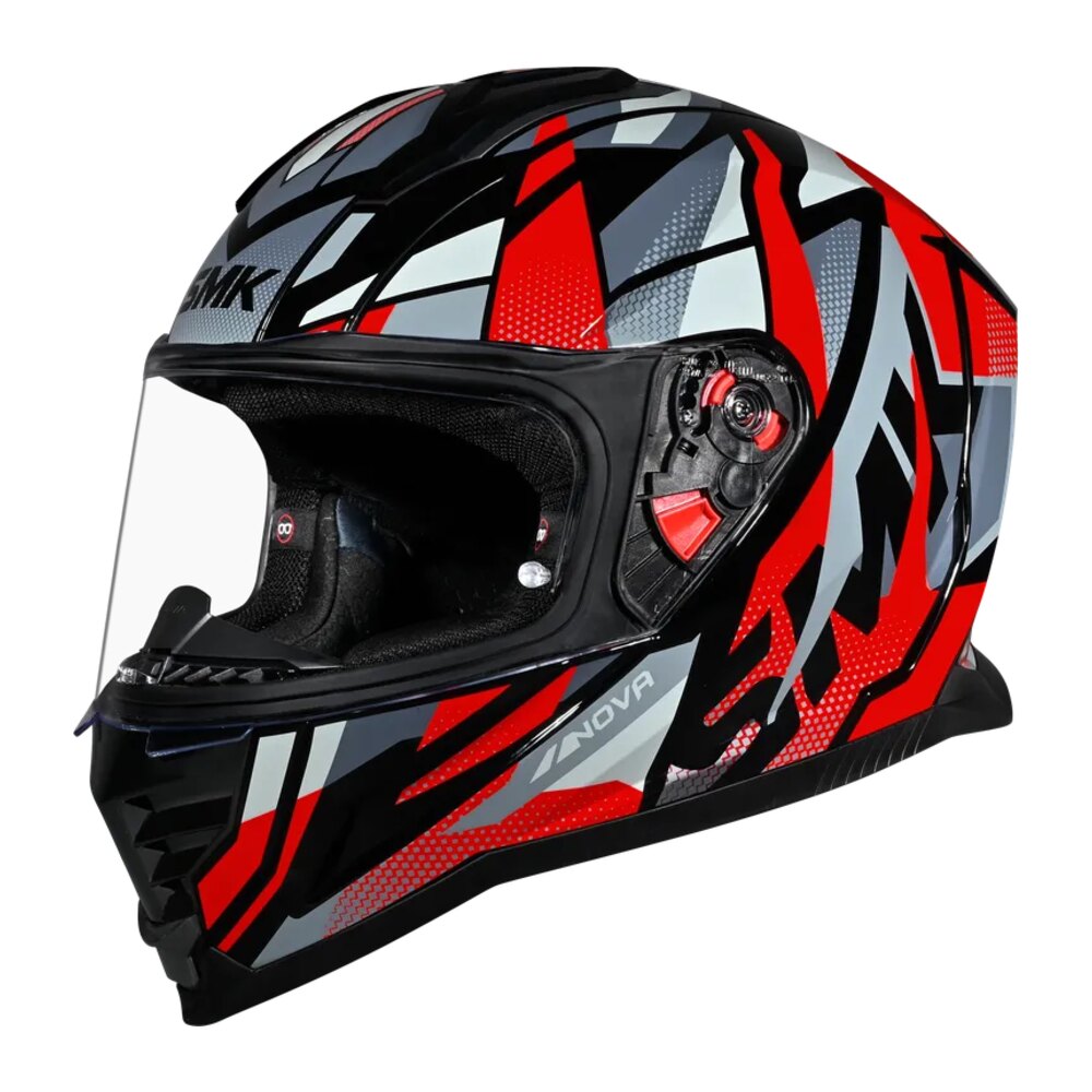 SMK Nova Graphics, Clear Visor (Pinlock Anti-fog Film Included)