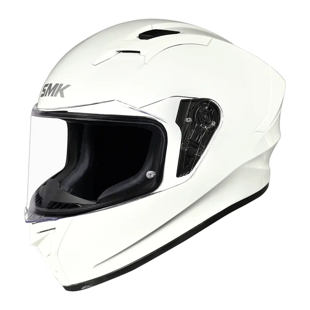 SMK Stellar Sports Unicolour, Clear Visor (Pinlock Anti-fog Film Included)